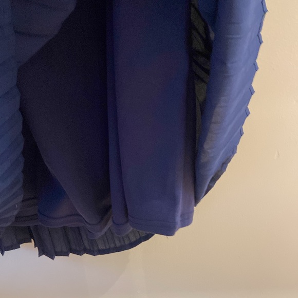 Navy Midi A line Dress - Picture 4 of 5